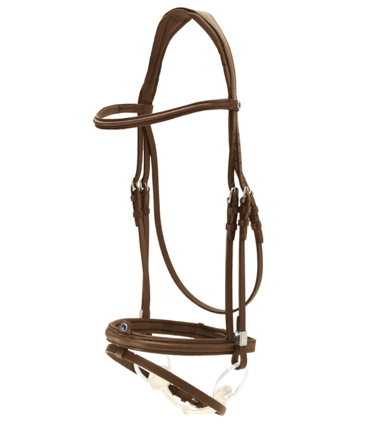 CABEZADA SNAFFLE BRIDL PRO-JUMP STUBBEN MARRON
